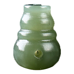 甄选天然和田玉青白玉三通手串珠子男女士手链项链diy手工配饰