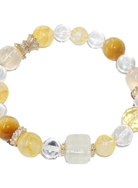 天然粉水晶高级感手链精致少女心