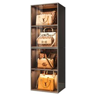 包包收纳柜家用收纳神器放包包的置物架装包包卧室落地盒展示柜子