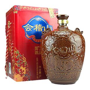 绍兴黄酒会稽山二十年陈花雕10斤浮雕坛装礼盒5L手工糯米加饭