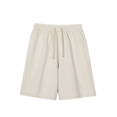 真维斯短裤男士潮牌提花五分裤