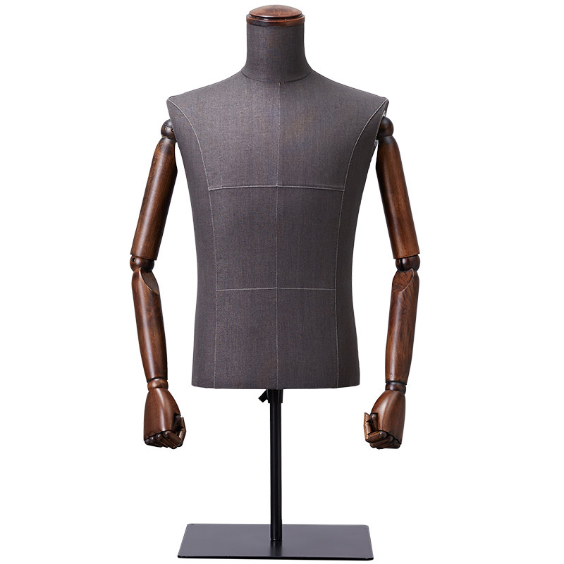 服装模特道具男韩版台式半身包布模特架台模西服展示架假人体模特