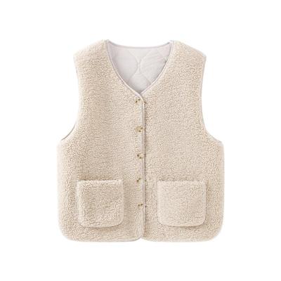 班尼路毛绒两面穿马甲女2025新款秋冬叠穿宽松休闲百搭马夹外套N