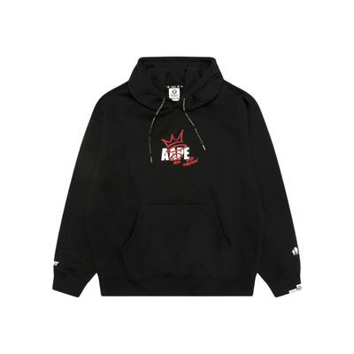 Aape猿人字母印花薄绒连帽卫衣