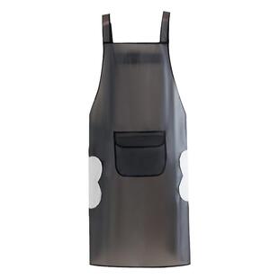 免洗男士加长防水防油围裙女厨房家用透明擦手家外围腰餐饮工作服