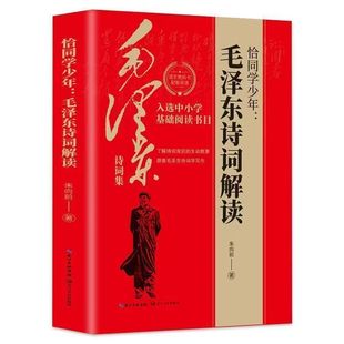 官方正版 恰同学少年毛泽东诗词解读毛泽东诗词品鉴入选中小学生基础阅读书目五年级上册语文同步阅读红色经典革命教育书籍