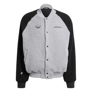 迪士尼米奇联名比心设计仿羊羔绒外套男装adidas阿迪达斯三叶草