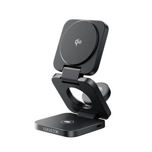 qi2认证三星无线充电器低温快充适用S25Ultra三合一Watch7/6/5手表耳机底座S24U手机磁吸折叠便携15W充电支架