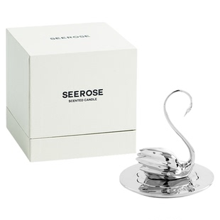SEEROSE西罗斯黑白天鹅香薰蜡烛聪明盖高级配件聚热防挂壁防风