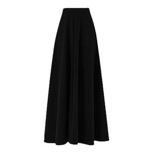 黑色长款半身裙大码胖mm显瘦遮肚女秋季梨形身材伯克利裙子大摆裙