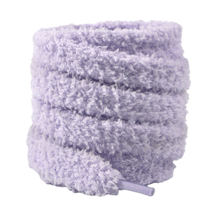 1.3cm宽毛绒鞋带黑白彩色适配面包鞋板鞋帆布鞋男女毛毛虫鞋带绳