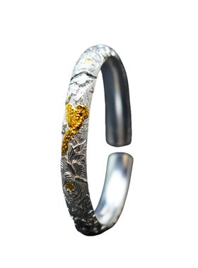 义清堂足银999手工錾刻手镯