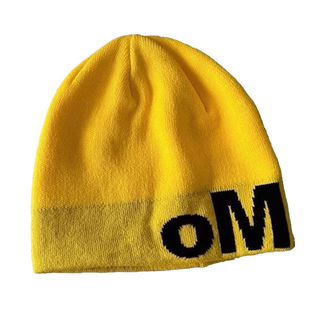 美式复古刺绣字母针织堆堆帽子女秋冬季加厚保暖户外登山毛线冷帽