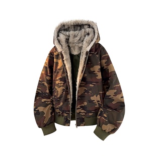 拉夏贝尔美式座山雕棉服夹克冬季男女款加厚棉衣连帽外套防水保暖