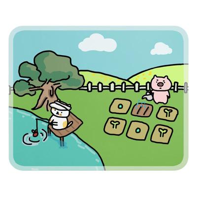 猪猫日记鼠标垫｜易文可爱卡通
