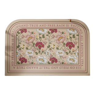 复古花卉入户门地垫免洗可擦皮革pvc进门门口防水防滑耐脏脚垫子