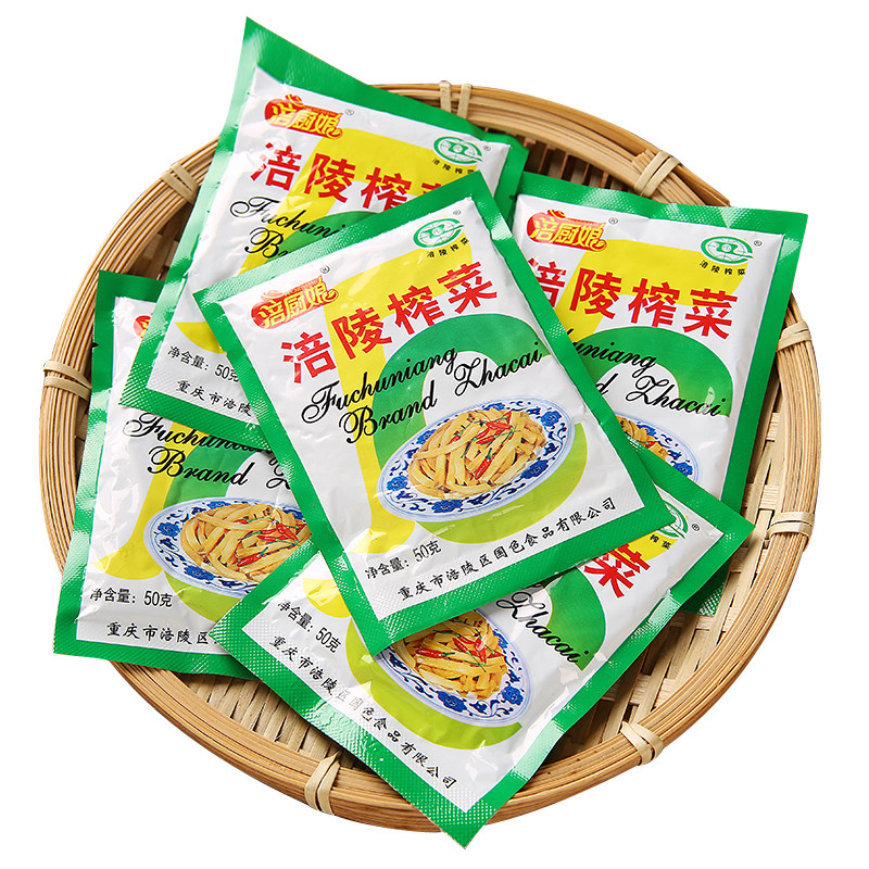 正宗去皮榨菜丝涪陵的榨菜下饭菜咸菜50g/袋开味不辣小包装酱腌菜