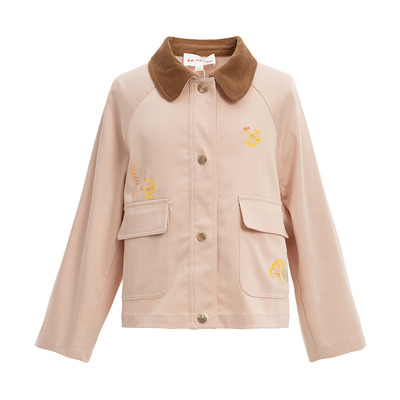 洋气刺绣图案休闲外套