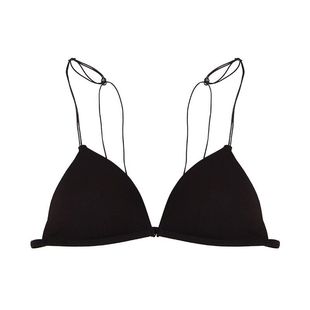 美背前扣内衣女无钢圈薄款三角杯小胸法式文胸性感舒适胸罩红色