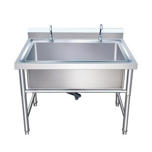 商用水槽不锈钢解冻池大号单槽加厚洗手洗碗池洗菜盆清洗厨房水池