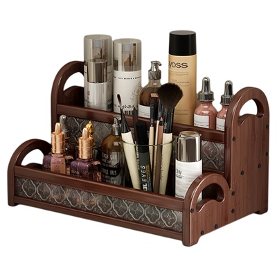 中古风梳妆台桌面置物收纳架