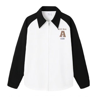 【轻途】a02原创潮流衬衫外套女2025秋新品宽松撞色百搭休闲上衣