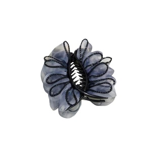 法式秋冬新款郁金香丸子夹气质时尚优雅网纱云朵中号抓夹发夹头饰