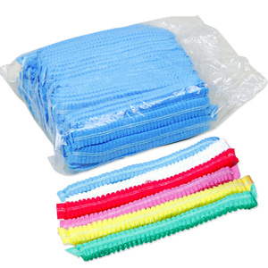 纹绣一次性无纺布条形帽防尘帽蘑菇帽厨师帽美容食品帽工厂用头套