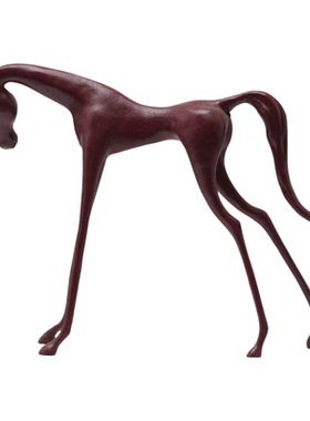 现代新中式红色马办公室装饰摆件