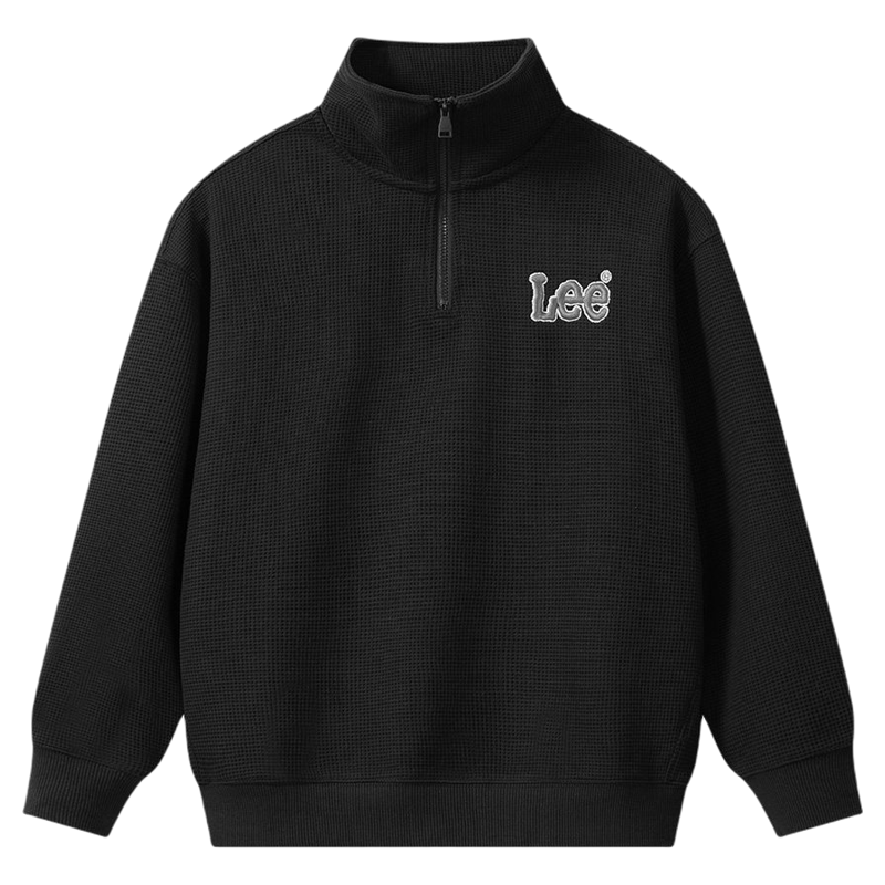 Leekids华夫格立领卫衣