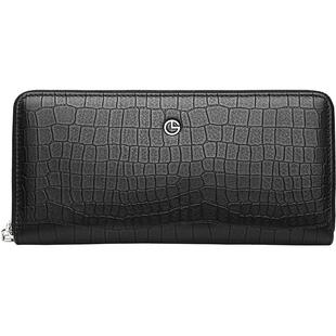 金利来新款钱包男真皮长款时尚商务多卡位钱夹鳄鱼纹牛皮手包