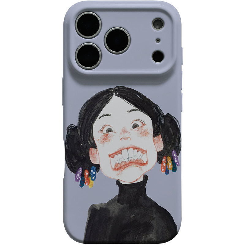假笑女孩 适用iphone17苹果17pro手机外壳新款17promax创意搞怪16简约可爱15个性小众款14全包精孔软