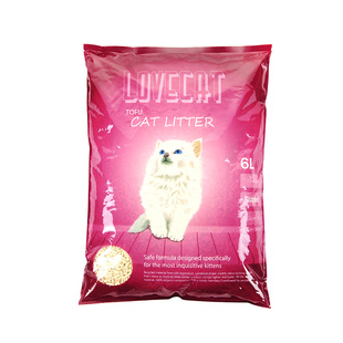 love爱宠爱猫cat原味豆腐纳米咖啡猫砂低尘结团消臭玉米沙6包组合