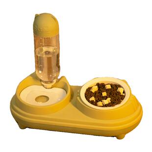 【多可特喂食喂水器】猫碗陶瓷双碗自动饮水碗猫咪食宠物狗碗饭盆