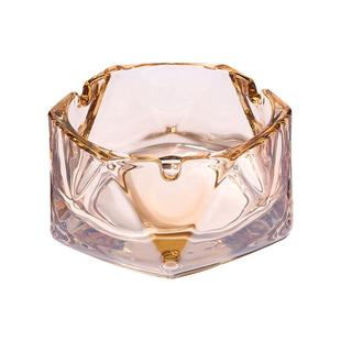 玻璃加深烟灰缸创意家用客厅轻奢高级感ktv酒吧商用酒店水晶烟缸