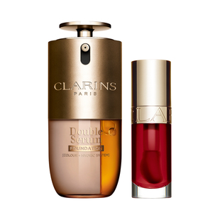 【即刻入手】娇韵诗双萃精华粉底液唇油套装细腻服帖淡化唇纹