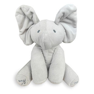 婴儿宝宝安抚玩具会唱歌的毛绒音乐公仔新生满月礼盒套装高端送礼