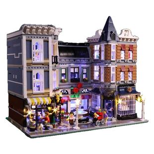 BrickBling适用乐高10255城市中心广场集会积木灯饰街景灯光配件