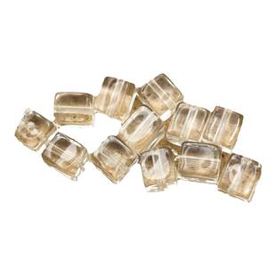 天然紫晶白水晶金银黑曜石红纹石粉水晶方糖正方形散珠diy珠子