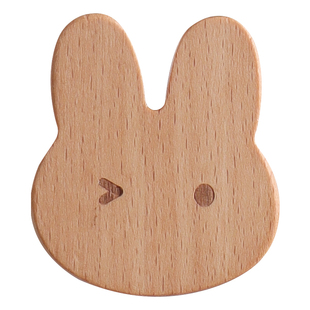 轻奢派儿童实木创意可爱卡通挂钩强力粘胶免打孔单个玄关墙面门后