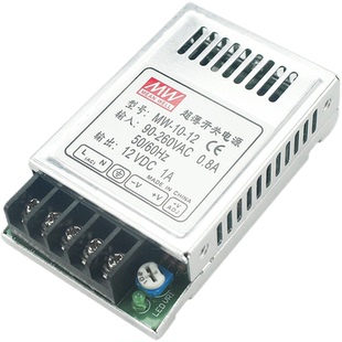 明伟超薄型开关电源MW-10/20W-3.3V3A/6V/5V2A/12V1A/24V1A小体积