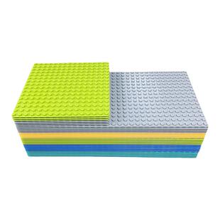 大颗粒底板滑道街道角城市建筑拼装模型地板摆件玩具幼儿园积木墙