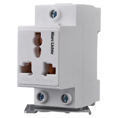 AC30模数化配电箱导轨式插座多功能三孔三插10A/13A欧标国际通用