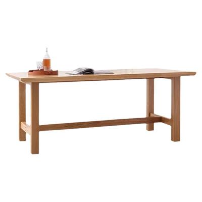 全实木加宽餐桌原木橡木大板桌