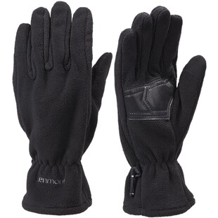 户外保暖男士山羊皮手套秋冬天分指毛线骑车羊毛混纺针织皮手套