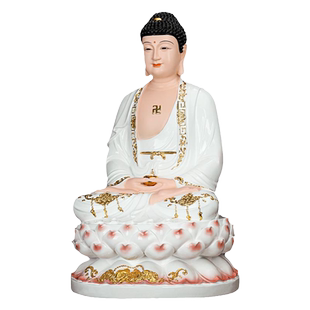 新款树脂释迦牟尼像观音菩萨地藏王佛像弥勒佛笑佛娑婆三圣全堂佛