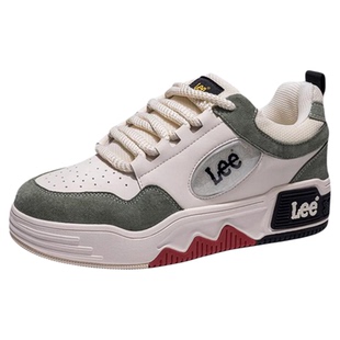 Lee官方男鞋2025新款男士厚底面包鞋运动休闲板鞋真皮鞋子男潮鞋