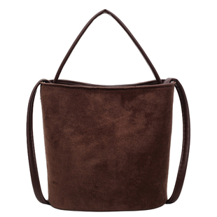 美拉德复古包包女式2025新款秋冬超火皮绒水桶小包百搭单肩斜挎包