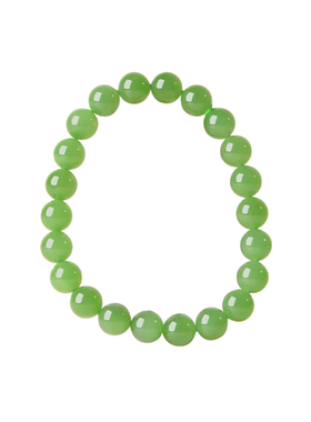 凤飞凰天然和田玉苹果绿手串