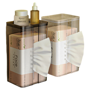 纸巾盒壁挂式抽纸盒家用洗脸巾收纳盒厕所卫生间厨房倒挂餐巾纸盒
